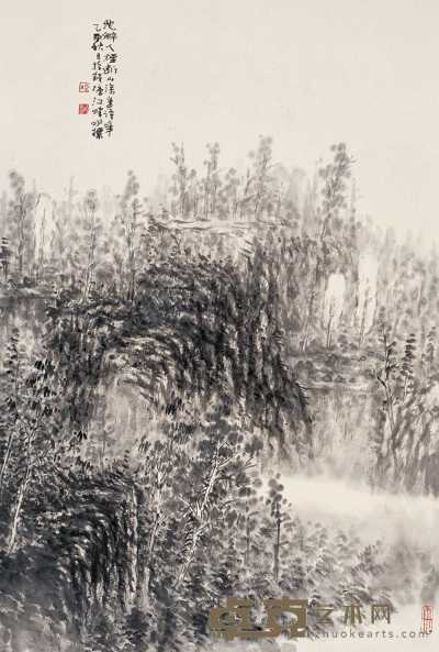 杨明标 深山鸟语 镜心 69×45cm